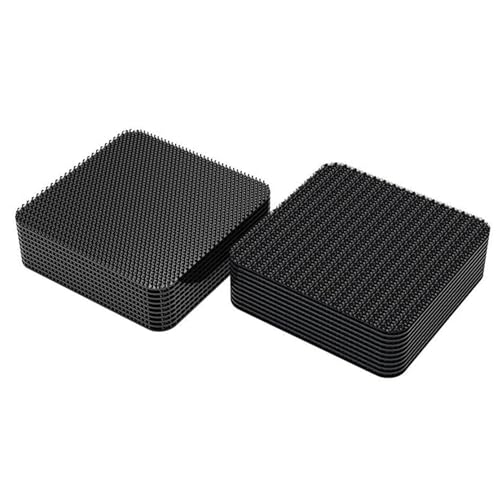 Klettband Selbstklebend Extra Stark 20 Stück Doppelseitig Schwarz Klettverschluss Quadrat Klettpads Nylon Abnehmbar Klebepads für Wände Boden Tür Plastik Gläser Befestigung ohne Bohren von EHOTER