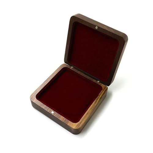 EHVYBDX Ringschatulle, Massivholz, schwarze Walnuss, Schmuckverpackung, Armbandbox, Geschenk-Box, Anhängerbox, Halskettenbox, Ringboxen für Schmuck von EHVYBDX