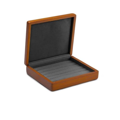 EHVYBDX Ringschatulle aus Holz, Retro-Schmuckkästchen, Ring mit Mikrofaser-Schmuckschatulle, Ständer für Schmuck-Organizer, Verpackungsbox, Ringboxen für Schmuck von EHVYBDX