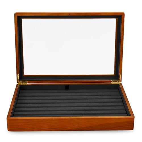 EHVYBDX Schmuckkästchen, Organizer, multifunktionale Schmuckschatulle, Holz, Schmuck-Aufbewahrungsbox, Mikrofaser, Ring-Display, Tablett, Armband-Aufbewahrungsbox, Schmuck-Organizer, klein von EHVYBDX