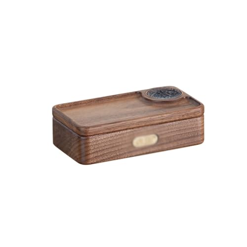 EHVYBDX Schmuckschatulle, Organizer, Massivholz, kleine Schmuckschatulle, Ohrringe, Ohrringe, Uhren, Armbänder, tragbar, exquisite Holz-Schmuck-Aufbewahrungsbox, Schmuck-Organizer, klein von EHVYBDX