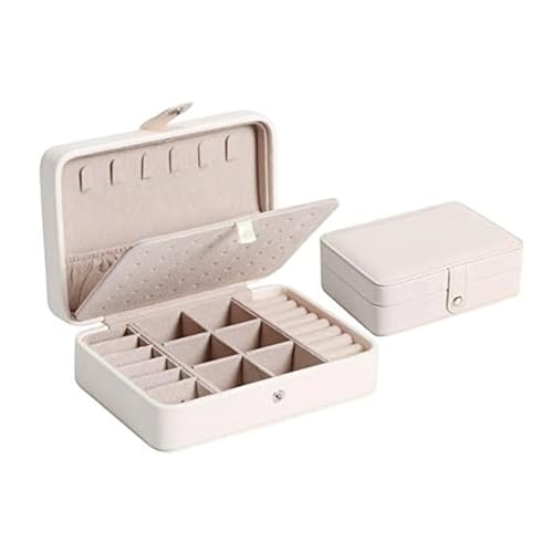 EHVYBDX Schmuckschatulle aus PU-Leder, Reise-Schmuckkästchen, tragbar, Schmuck-Organizer, Box, Mädchen, Ohrringe, Schmuck, Aufbewahrungsbox, Geschenk von EHVYBDX