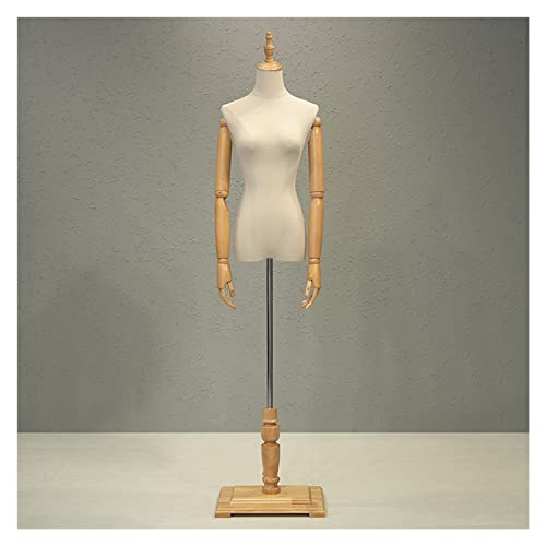 Mannequin Body Torso weiblich, Kleidung Display Büste Halbskala Schnuller Manikins Kleid Form mit zerlegbarem Holzarm für Hochzeitskleid Studio, 3 Stile von EHVYBDX