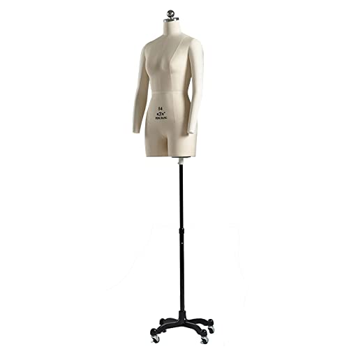 Mannequin Pinnable Female Display Mannequin Torso for Dressmakers Sewing, Heavy Duty Aufrecht Dress Model Dummy with Arms for Studio/School/T von EHVYBDX