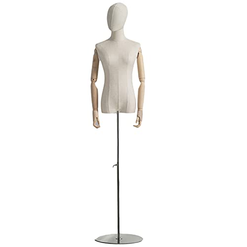 Mannequin weibliche Schaufensterpuppe, Torso, Schneiderpuppe zum Nähen von Kleidung, Mädchen, Kleid, Schmuck-Display für erwachsene Frauen, Puppen, Größe M, B von EHVYBDX