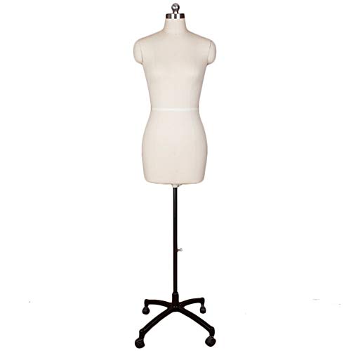 Weibliche Schaufensterpuppe, Kleiderform zum Nähen, Mannequin-Körper, Torso-Schneidermodell mit Rollen, verstellbare Höhe, Schneiderpuppe, schöne Landschaft, Modell 80 von EHVYBDX