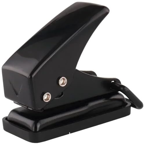 fach Locher Single Ring Mini Hole Punch Paper Punch tragbare runde Hole Puncher Office School Bindungsmittel Briefpapier Bindegerät(Black) von EHYSYN