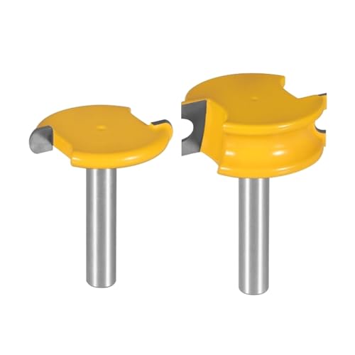 2-teiliges T-förmiges Nut- und Perlenfräser-Set for die Holzbearbeitung, Fräser-Set for Holzschaftfräser(6x38.1) von EIENQBVL