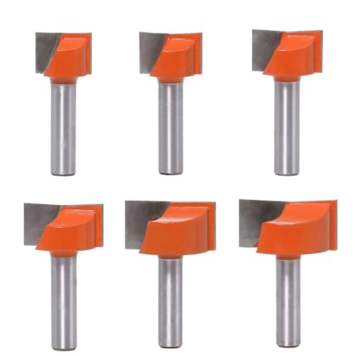 6/8mm Schaft Reinigung Boden Gravur Router Bit Holzbearbeitungswerkzeug Vollhartmetall Holz Fräser Schaftfräser 18mm 20mm 30mm 32mm(6pcs 8mm one set) von EIENQBVL