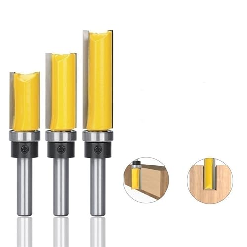 8mm Schaft Flush Trim Router Bit Muster Bit Vorlage Holz Fräser Gerade Mühle mit Lager Schreiner Werkzeug von EIENQBVL