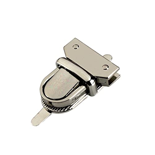 EIFINE 1 stücke Metall Aktentasche Spring Lock Snap Dekorative Verschlüsse Lederhandwerk Hardware Zubehör (Color : Silver, Size : One Size) von EIFINE