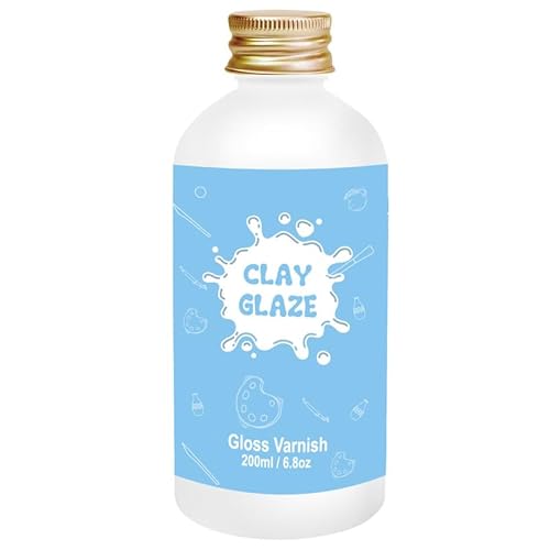 200 ml Air Dry Clay Glaze，glasuren für ton lufttrocknend,ton glasur ohne brennen， Tontöpfe zur Verhinderung von Rissen, Kratzern und Abrieb von Ton, auch mit Glanzglasur-Effekt (glänzend) von EIGTWEN