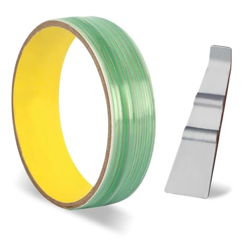 EIH1 10M Tape, mit 1 Spachtel, Messerloses Klebeband Kratzfrei für Vinylfolie Messerloses Schneideband, No-Cut Kratzerfrei Schneideband Folie Messerlos Schneiden für Car Wrapping Vinylfolie von EIH1