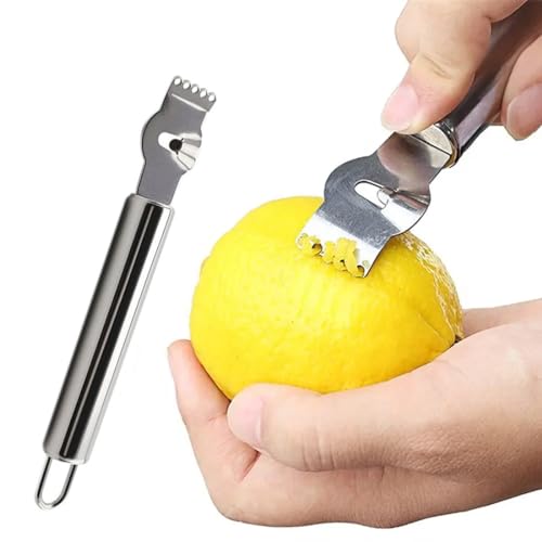 EIHI Zitronen Zester Schäler Zitronenreibe Professioneller Zitronen Zester mit Zimt Messer Edelstahl Zitronen Scheibe für Limetten Orangen Küchen Werkzeug von EIHI