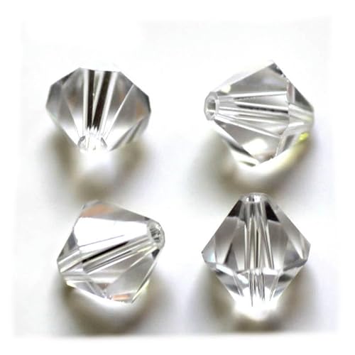 EILJSF 600 Stück 3–10 mm 3A Kristallglasperlen facettierte Kristallperlen Doppelkegel-Glasperlen Vorhangperlen für Mädchen und Frauen DIY-Halskettenschmuckherstellung von EILJSF