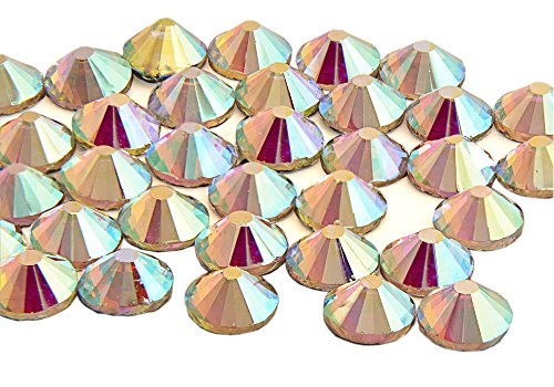 100 X (Crystal AB Vector, ss16 (4mm)), EIMASSÃ‚® GRADE A Crystals, Foiled Back, Flat-back, Non-Hot Fix Rhinestones Glue Fix Gems to Embellish Clothes, Bags, Shoes, Customise Coverses & other Personal Items. Crystals by EIMASSÃ‚® von EIMASS