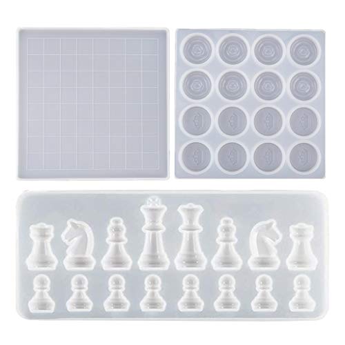 EINCORN Chess Kit International Schachfiguren Schachbrett-Silikonform, 28 cm, transparent von EINCORN