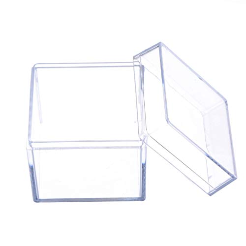 EINCORN Transparente Kunststoff-Box, quadratisch, Süßigkeiten-Box, Acryl, 5-seitig, Schmuck-Präsentationsbox für Etui, quadratisch, würfelförmig, Requisiten-Box von EINCORN