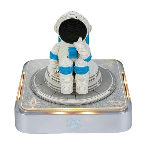 3D Art Kalender Memo Pad 2025, 3D Antihaft-Haftnotizblock Schreibtisch Dekoration Geschenk, Zukunft Erde 3D Notizblock Abreißen DIY Notizen, 3D Kunstblöcke (Astronaut) von EIRZNGXQ