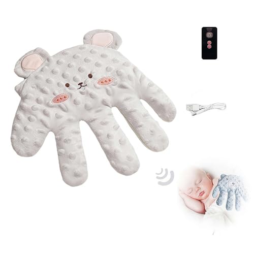 EIRZNGXQ Baby Beruhigende Handflächenhand, Elektrisches Baby Handkissen mit Klopfspielzeug, Automatisches Baby Klopfen Hand, Baby Schlafbegleiter Baby Schlafhilfe für Baby (Mäuse) von EIRZNGXQ