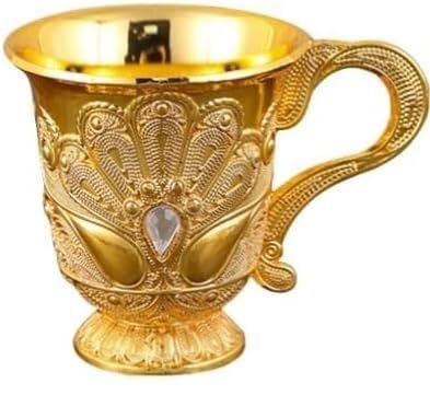 EKEKE Kupfer-Weingläser, Opferbecher, 1 Stück, Weißweinglas, Gold-Weinbecher, Trinkgefäß, Edelstahl-Gläser, Messing-Dekor, Silber-Weinbecher, Messing-Weingläser von EKEKE