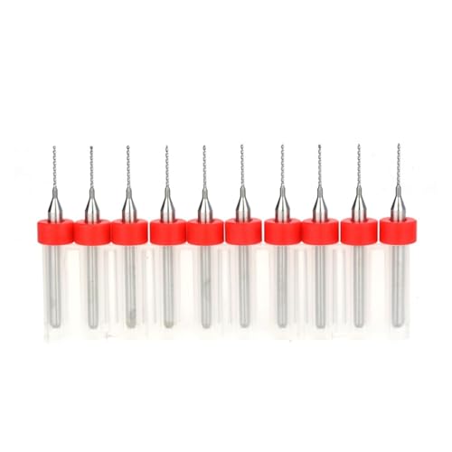 10pcs 0.5-1.4mm Small PCB Drill Bits Set Tungsten Steel Drills For Printed Circuit Board CNC Metal Drilling Tools 3.175mm Shank EKFBQBGW(PCB 0.6mm 10pcs) von EKFBQBGW