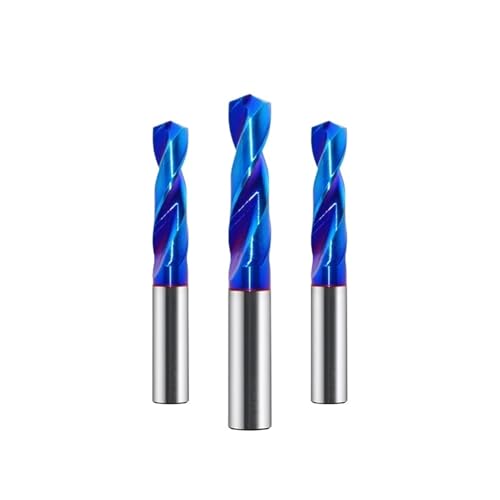 Carbide Drill Bits Hard Metal Drills blue 63 HRC Tungsten Steel Twist Drill Bit For Metalworking CNC Lathe Drilling Tool 1-12mm EKFBQBGW(10.0X75) von EKFBQBGW