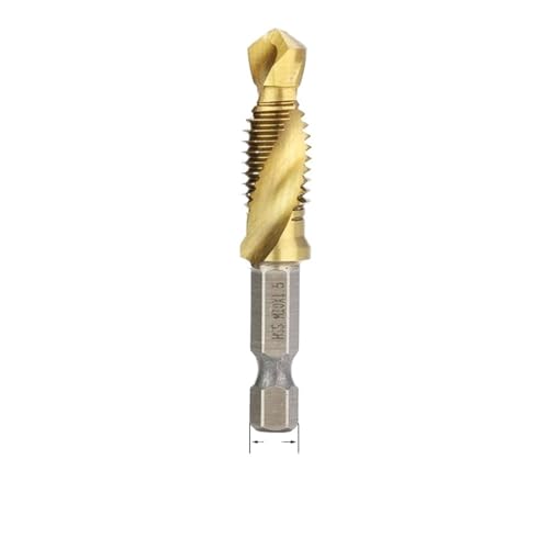 M3-M10 Screw Tap Drill Bits Hss Taps Countersink Deburr Set Metric Combination Bit High Speed Steel Tap Compound Drill Bit EKFBQBGW(Gold M10x1.5) von EKFBQBGW