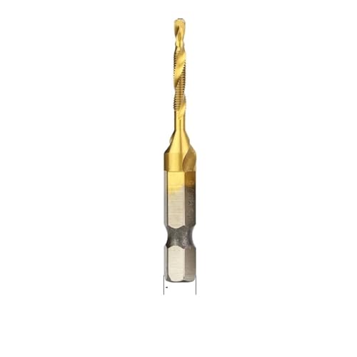 M3-M10 Screw Tap Drill Bits Hss Taps Countersink Deburr Set Metric Combination Bit High Speed Steel Tap Compound Drill Bit EKFBQBGW(Gold M3x0.5) von EKFBQBGW