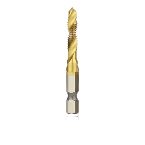 M3-M10 Screw Tap Drill Bits Hss Taps Countersink Deburr Set Metric Combination Bit High Speed Steel Tap Compound Drill Bit EKFBQBGW(Gold M5x0.8) von EKFBQBGW