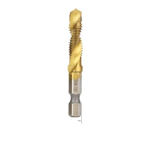 M3-M10 Screw Tap Drill Bits Hss Taps Countersink Deburr Set Metric Combination Bit High Speed Steel Tap Compound Drill Bit EKFBQBGW(Gold M8x1.25) von EKFBQBGW