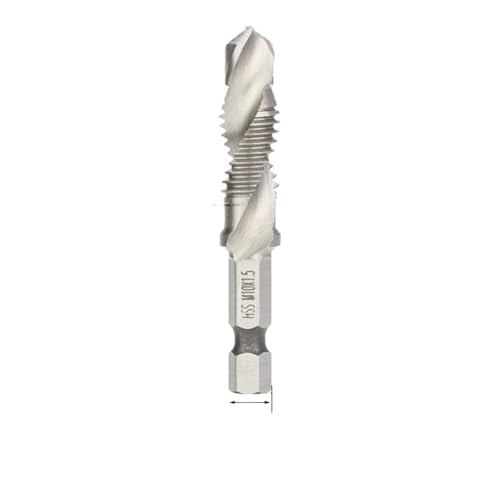 M3-M10 Screw Tap Drill Bits Hss Taps Countersink Deburr Set Metric Combination Bit High Speed Steel Tap Compound Drill Bit EKFBQBGW(Silver M10x1.5) von EKFBQBGW