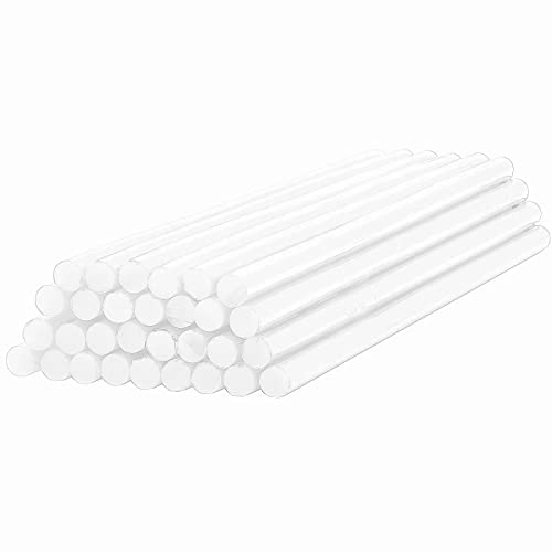 EKKJNQ Heißklebestifte, 30 Stück Bunte Heißklebestifte Heißklebestifte DIY Bastelklebestifte 7 x 200, 11x200 mm für Heißklebepistole (Transparent 11mm) von EKKJNQ