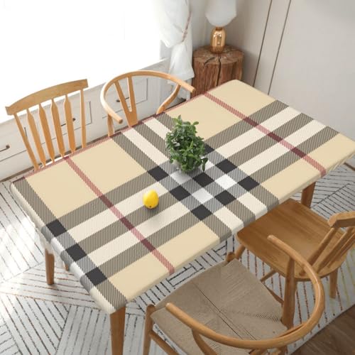 EKYOSHCZ Rechteckige Tischdecke, wasserdicht, elastisch, für 152 cm große Tische, abwischbar, Tischdecke für Picknick, Camping, drinnen und draußen, 76,2 x 183,9 cm, Grau von EKYOSHCZ