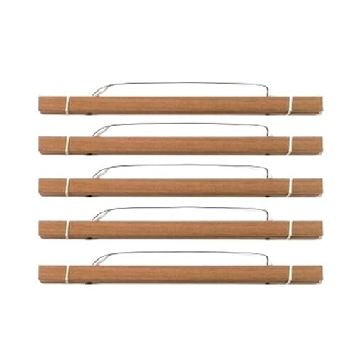 Diy Holz Bilderrahmen Bausatz Handgefertigter 21–100 cm großer magnetischer Posteraufhänger, Wand-Fotorahmen, Rahmen aus massivem Teakholz for Bilder, DIY, Wandmalerei(5 pieces a set,100cm long) von EKalgretrA