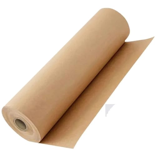 EKalgretrA 11,8 Zoll x 9,8/16,4/32,8 Fuß Kraftpapierrolle for Verpacken von Geschenken und Verpacken von Umzügen, braune Papierrolle for Malen Geschenkpapier Natur(11.8inchX16.4ft) von EKalgretrA