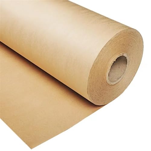 EKalgretrA Geschenkpapier Bastelpapier Braune Kraftpapierrolle for Verpacken von Geschenken Bodenbelag Pinnwand Kunsthandwerk Geschenkpapier Natur(30cm x50M) von EKalgretrA