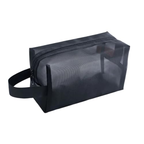 EKalgretrA Kosmetiktasche Make-up-Tasche, Make-up-Tasche, transparent, Schwarz, Reise-Kulturbeutel, Kosmetik-Organizer, Beutel-Set, Damen, Netzstoff, klein, groß, transparent(F) von EKalgretrA