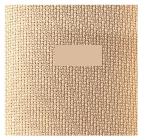 EKalgretrA Kreuzstich Stoff 50x42cm 14ct Kreuzstich Stoff Leinwand DIY handgemachte Handarbeiten Nähen Bastelbedarf Stick Stoffe Baumwolle(Beige) von EKalgretrA