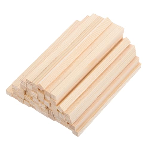 ELAYARD 50 Stück Quadratische Holzdübel, Holzstäbe Zum Basteln, Unlackierte Holzdübel Für Diy-bastelprojekte, Zubehör, Modellbau von ELAYARD