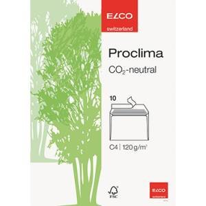 Elco 74276.20 Proclima Verpackung mit 10 Briefumschläge/Versandtasche, Haftklebeverschluss, C4, 120g, weiss recycl., Fenster: nein von ELCO