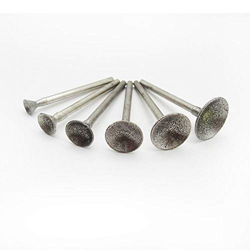 Diamantkopf-Schleiffräser-Set, 1 Stücke Konkaven Nagel Auge Drücken Kappe Perle Saug Gravur Werkzeug Jadeit Schleifen Diamant Punkt Bits Bohrer Kopf(0.8(2.35mm Shank)) von ELDFLRURB