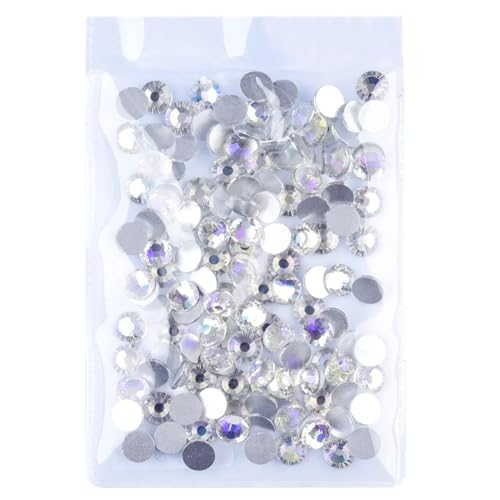 Flatback Kristall Strasssteine, Strasssteine zurüc AB Glitter Strass Glas Nicht Hotfix Strass Flatback Diamant Nail Art Dekorationen for dekoration 1440 stücke(Moonlight,SS3.2) von ELDFLRURB