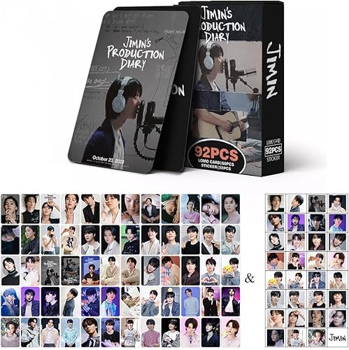 ELEFAD Jimin Fotokarten Jimin Solo Production Diary Neues Album 60 Karten 32 Sticker Mini Poster Sammlung für Army Fans von ELEFAD