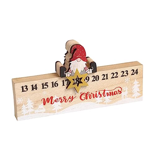 ELEOUTI Kalenderverzierungen Kinderkalender Tisch-Adventskalender dekoration schlafzimmer weihnachtsmotiv santa home decor weihnachtlicher adventskalender Weihnachten Adventskalender Holz von ELEOUTI