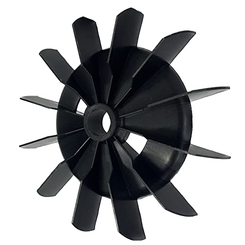 ELHEDA Lüfterflügel für Elektromotor mit Keil kunststoff Motorflügel Lüfterflügel Zubehör Luftkompressor Kunststofflüfter fan blade Ventilator Lüfterblatt aus nylon (15mm / 145mm) von ELHEDA