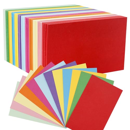 600 Stück Moderationskarten Blanko Kraftpapier bunte 12 Farben DIY Papier Karten Wortkarten Karteikarten Lernkarten Memory Karten für Graffiti Nachricht Gedächtnis (150g/qm) von ELICNA