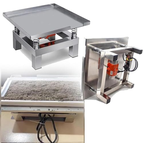 ELIKBH Mini-Beton-Rütteltisch, Vibrationsprüfstand, Zement-Rütteltisch-Vibration, Mini-Edelstahl-Rütteltisch, Vibration 3000 Mal/Min(50 * 50cm) von ELIKBH