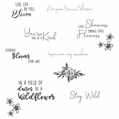 Clear Stamps Set Spring Bloom Sentiments von Sizzix