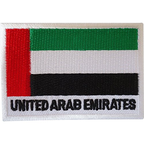 Aufnäher mit Flagge der Vereinigten Arabischen Emirate, zum Aufbügeln oder Aufnähen auf Kleidung, Tasche, UAE, besticktes Abzeichen von ELLU